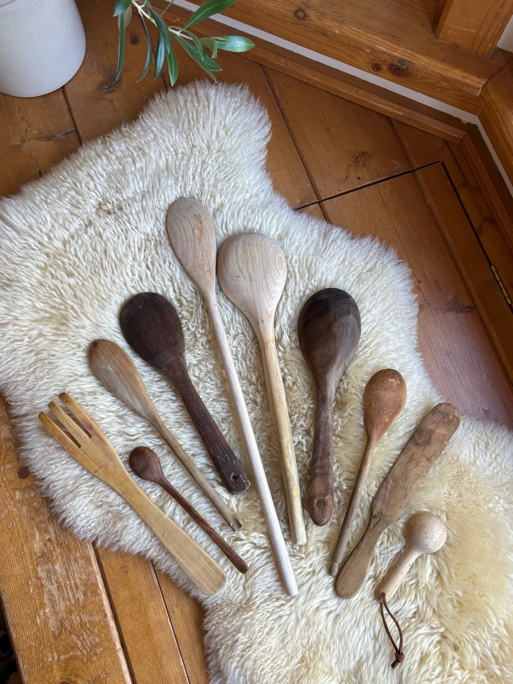 Vintage Rustic Wooden Spoons